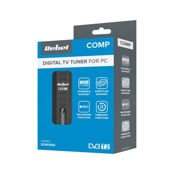 Kép Rebel Comp Tuner DVB-T2,DVB-C,DVB-T H.265 HEVC USB (KOM1060)