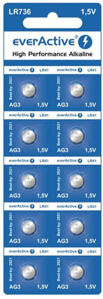 Kép Mini alkaline batteries everActive G3 LR736 LR41