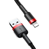 Kép Lightning USB kábel Baseus Cafule 1.5A 2m (black & red)