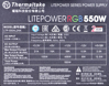 Kép Power supply Thermaltake Litepower RGB PS-LTP-0550NHSANE-1 (550 W, Active, 120 mm)