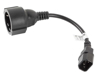 Kép Lanberg CA-C14E-10CC-0018-BK power cable Black 0.18 m C14 coupler (CA-C14E-10CC-0018-BK)