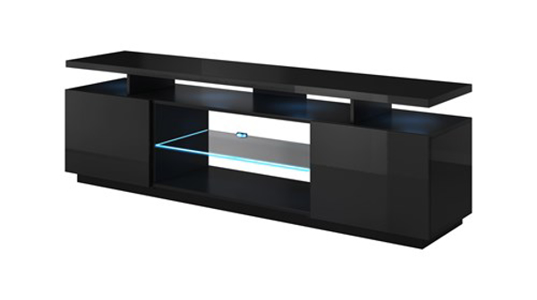 Kép RTV cabinet EVA 180x40x52 black glossy (EVA RTV CZ/CZ)