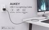 Kép AUKEY CB-CL03 USB cable Quick Charge USB C-Lightning | 2m | Black (CB-CL03 BLACK)