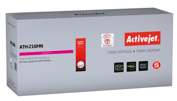 Kép Activejet ATH-216MN toner cartridge for HP printers, Replacement HP 216A W2413A, Supreme, 850 pages, Purple, with chip (ATH-216MN CHIP)