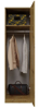 Kép Topeshop IGA 120 ANT/ART B bedroom wardrobe/closet 7 shelves 2 door(s) (IGA 120 ANT/ART)