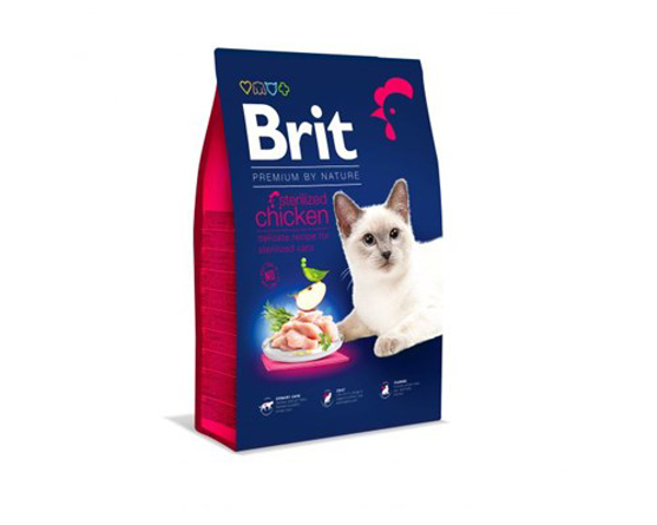 Kép BRIT Dry Premium By Nature Sterilized Chicken - dry cat food - 1,5 kg