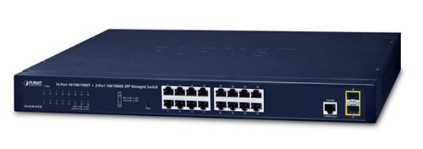 Kép PLANET GS-4210-16T2S network switch Managed L2/L4 Gigabit Ethernet (10/100/1000) 1U Blue (GS-4210-16T2S)
