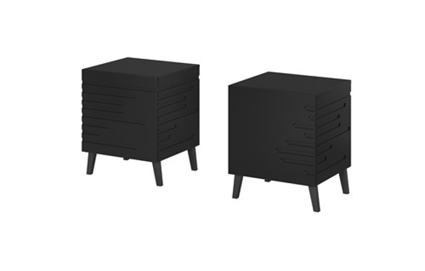Kép Cama bedside cabinet NOVA 44x40x52 mat black (NOVA SZF CZ)