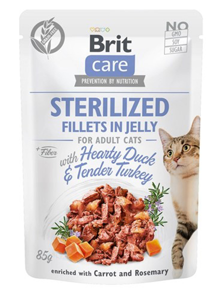 Kép Brit Care Cat Fillets In Jelly Sterilized Duck & Turkey 85g