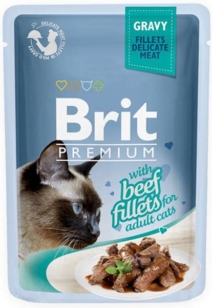Kép Brit Premium Cat Gravy Fillets With Beef 85g