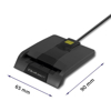 Kép Qoltec 50632 Intelligent Smart ID chip card reader SCR-0632 | USB type C (50634)