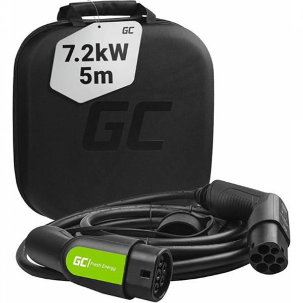 Kép Green Cell EV09 electric vehicle charging cable Type 2 7,2kW 5 m (EV09)