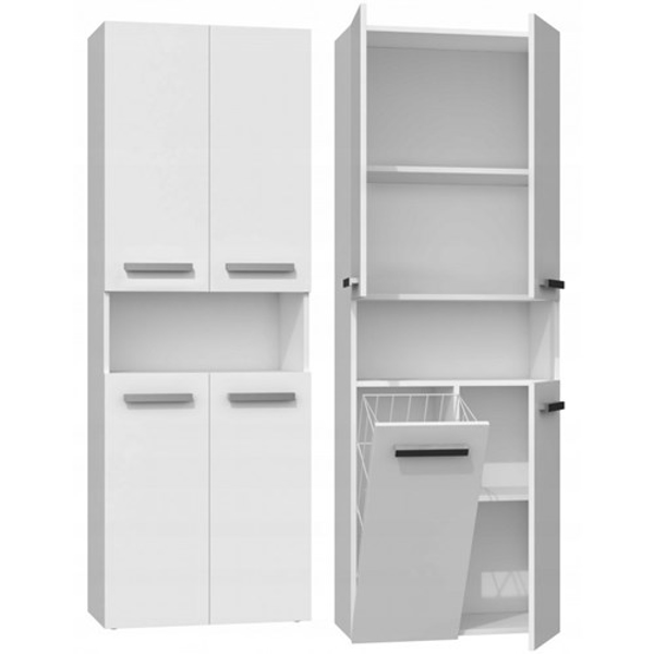 Kép Topeshop NEL 1K DK WHITE bathroom storage cabinet White