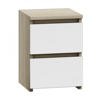 Kép Topeshop M2 SONOMA MIX nightstand/bedside table 2 drawer(s) Oak, White