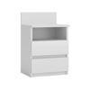 Kép Topeshop M1 WHITE MAT nightstand/bedside table 2 drawer(s) White