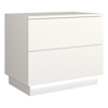 Kép Topeshop S2 WHITE nightstand/bedside table 2 drawer(s) White