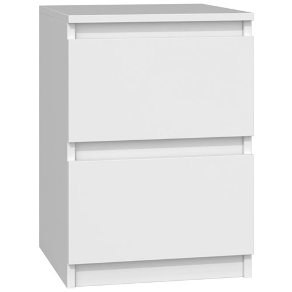 Kép Topeshop M2 WHITE nightstand/bedside table 2 drawer(s) White