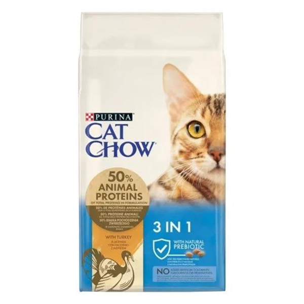 Kép Purina Cat Chow 3in1 cats dry food Adult Turkey 15 kg