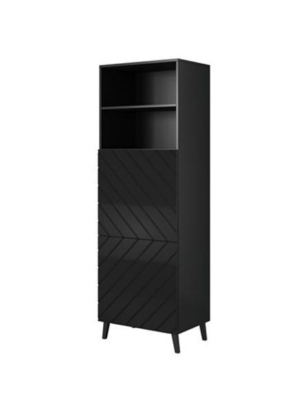 Kép Cabinet ABETO 60x40x176.5 cm gloss black/black (ABETO WIT CZ)
