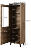 Kép Cabinet NORD 60x38x182.5 cm oak wotan/anthracite (NORD WIT)