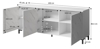 Kép MARMO 3D chest of drawers 200x45x80,5 cm white matt/marble white (MARMO KOM200 BI)