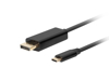 Kép Lanberg CA-CMDP-10CU-0005-BK video cable adapter 0.5 m USB Type-C DisplayPort Black (CA-CMDP-10CU-0005-BK)