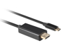 Kép Lanberg CA-CMDP-10CU-0005-BK video cable adapter 0.5 m USB Type-C DisplayPort Black (CA-CMDP-10CU-0005-BK)