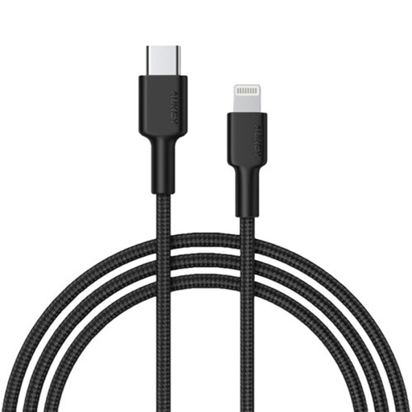 Kép AUKEY CB-CL02 USB cable Quick Charge USB C-Lightning | 1.2m | Black (CB-CL02 BLACK)