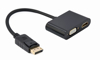 Kép Gembird A-DPM-HDMIFVGAF-01 DisplayPort male to HDMI female + VGA female adapter cable, black (A-DPM-HDMIFVGAF-01)