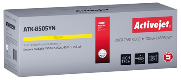 Kép Activejet ATK-8505YN Toner cartridge for Kyocera printers, Replacement Kyocera TK-8505Y, Supreme, 20000 pages, yellow (ATK-8505YN)