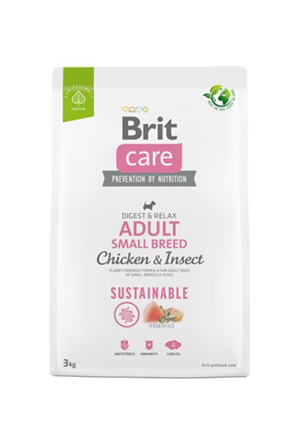 Kép BRIT Care Dog Sustainable Adult Small Breed Chicken & Insect - dry dog food - 3 kg (100-172173)
