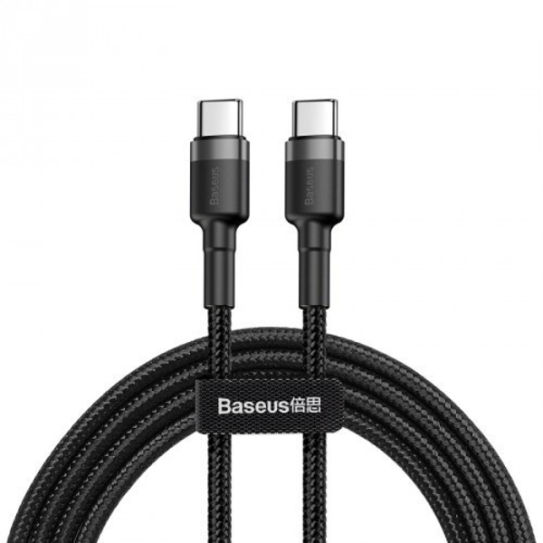 Kép Baseus Cafule USB cable 1 m USB C Black, Grey (CATKLF-GG1)