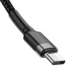 Kép Baseus Cafule USB cable 1 m USB C Black, Grey (CATKLF-GG1)