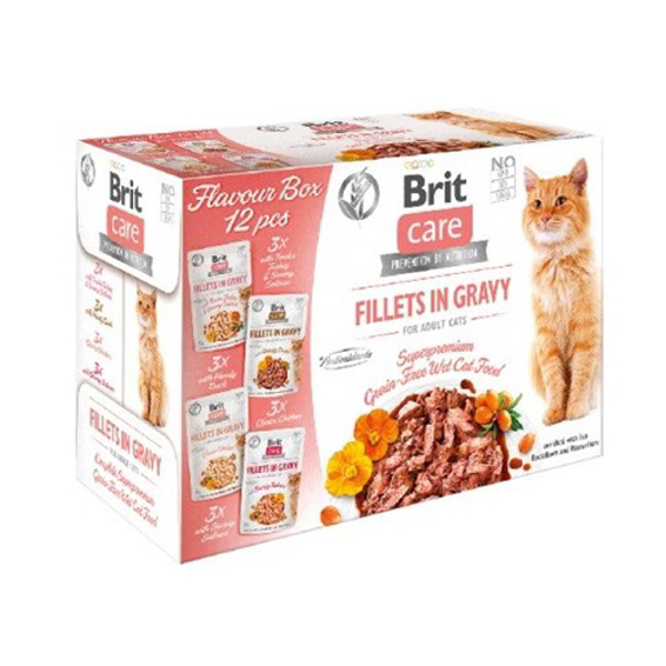 Kép BRIT Care Cat Adult Fillets in Gravy - wet cat food - 12x 85g