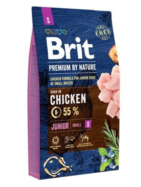 Kép BRIT Premium by Nature Chicken Small Junior - dry dog food - 3 kg
