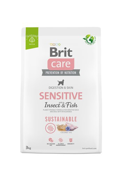 Kép BRIT Care Dog Sustainable Sensitive Insect & Fish - dry dog food - 3 kg (100-172188)