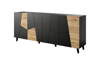 Kép ETNA chest of drawers 200x42x82 black matt + oak craft (ETNA KOM200 CR)