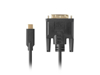 Kép Lanberg CA-CMDV-10CU-0018-BK video cable adapter 1.8 m USB Type-C DVI-D Black (CA-CMDV-10CU-0018-BK)