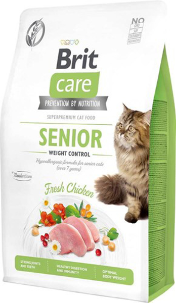 Kép BRIT Care Grain-Free Senior Weight Control - dry cat food - 2 kg