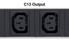 Kép Intellinet Vertical Rackmount 24-Output Power Distribution Unit (PDU), 20 x C13 & 4 x Output C19, Removable Power Cable, Rear C14 Input (Euro 2-pin plug) (163675)