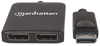 Kép Manhattan DisplayPort 1.2 to 2-Port DisplayPort 1.2 Splitter Hub with MST, 4K@30Hz, USB-A Powered, Video Wall Function, Black, Three Year Warranty, Blister (207768)