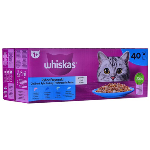 Kép WHISKAS Fish Favourites in jelly - wet cat food - 40x85 g
