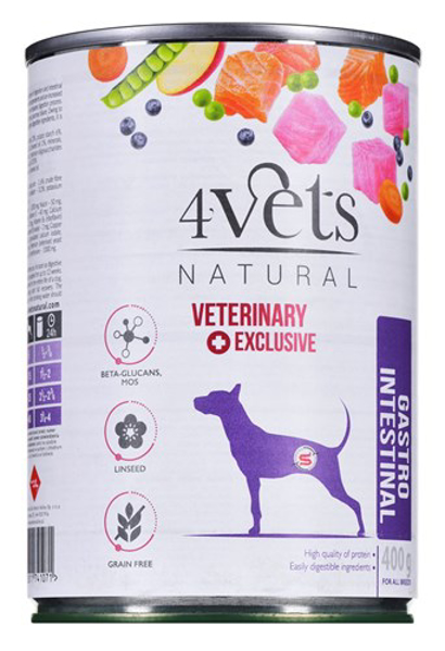 Kép 4VETS Natural Gastro Intestinal Dog - wet dog food - 400 g