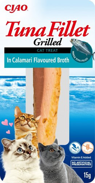 Kép INABA Grilled Tuna in calamari flavoured broth - cat treats - 15 g (EU007)