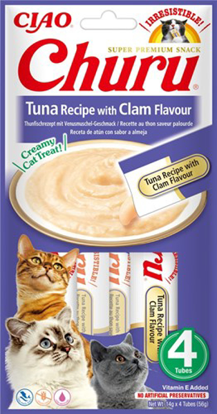 Kép INABA Churu Tuna with clam flavour - cat treats - 4x14 g (EU113)