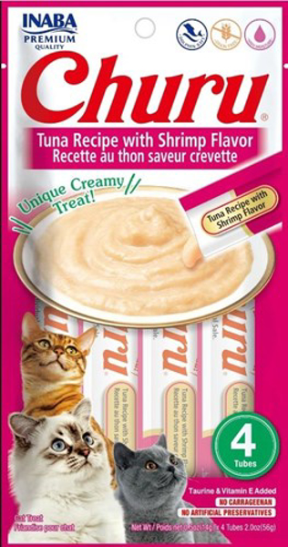 Kép INABA Churu Tuna with shrimp flavour - cat treats - 4x14 g (EU115)