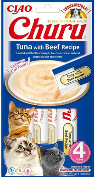 Kép INABA Churu Tuna with Beef Recipe - cat treats - 4x14 g (EU110)