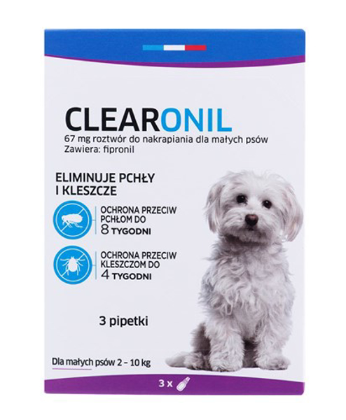 Kép FRANCODEX Clearonil Small breed - anti-parasite drops for dogs - 3 x 67 mg (FR179401)