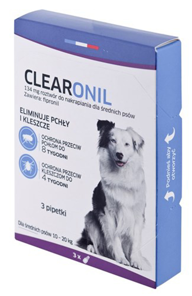Kép FRANCODEX Clearonil Medium breed - anti-parasite drops for dogs - 3 x 134 mg (FR179402)