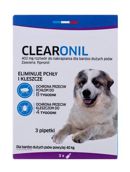 Kép FRANCODEX Clearonil Large breed - anti-parasite drops for dogs - 3 x 402 mg (FR179404)